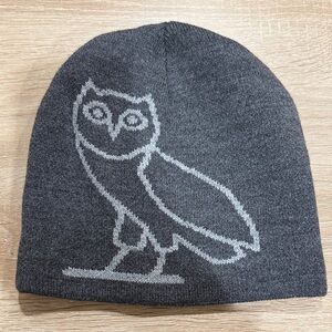 Gray OVO Owl Knit Beanie